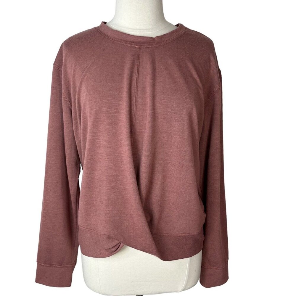Knox Rose Shirt Womens XXL Pink Pull Over Long Sleeves Front Twist